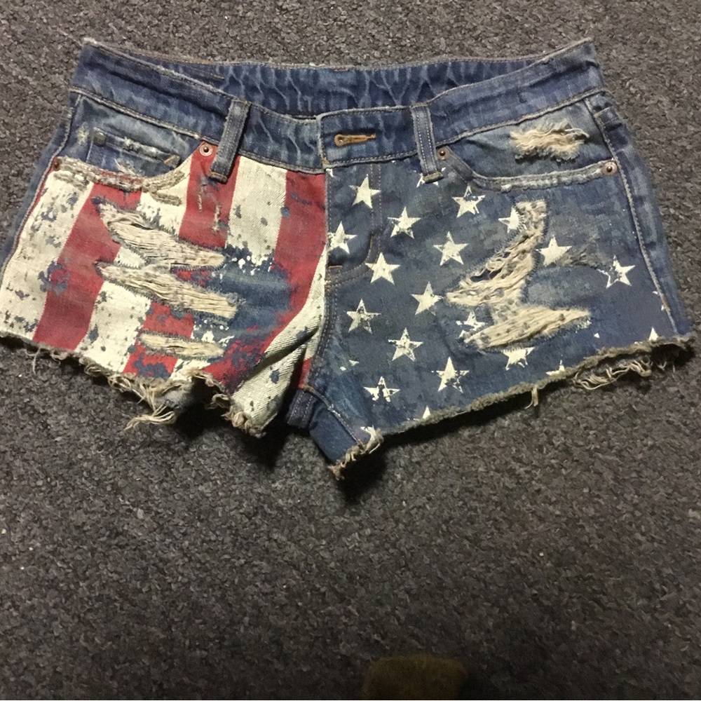 Ralph Lauren flag Jean shorts